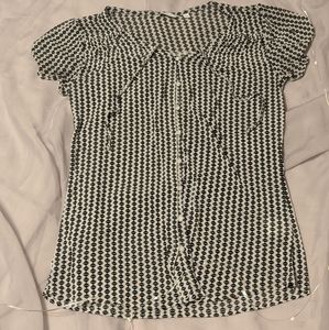 Short sleeve polka dot blouse